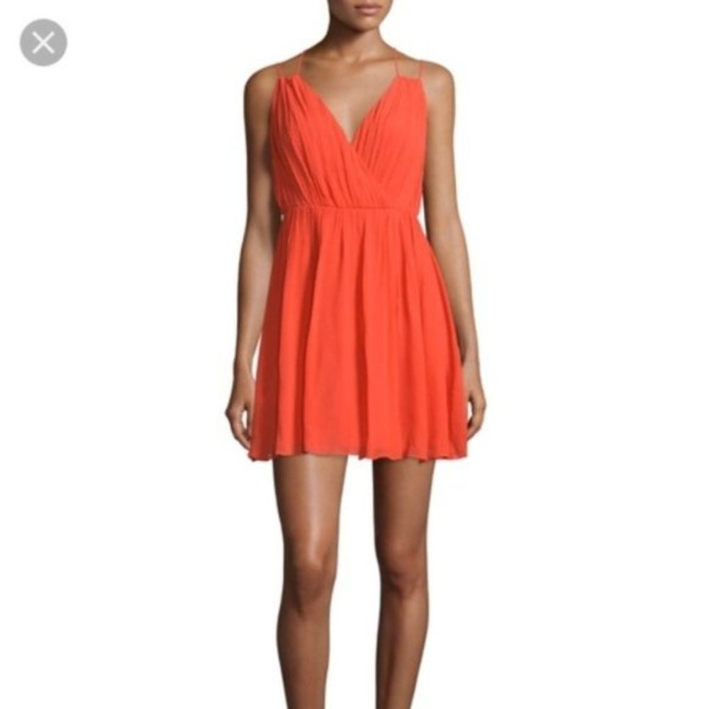 Rebecca Minkoff Porta Sleeveless Mini Dress in Blood Orange